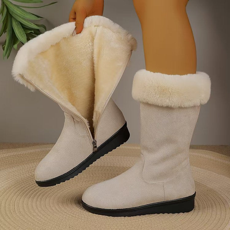 Bottes Mathilde fourrées à zip latéral