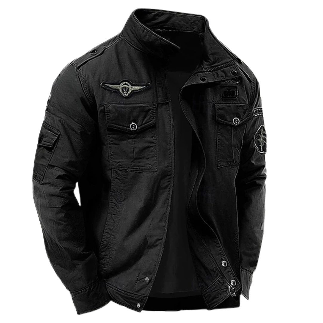 Veste Bastien militaire à col montant homme