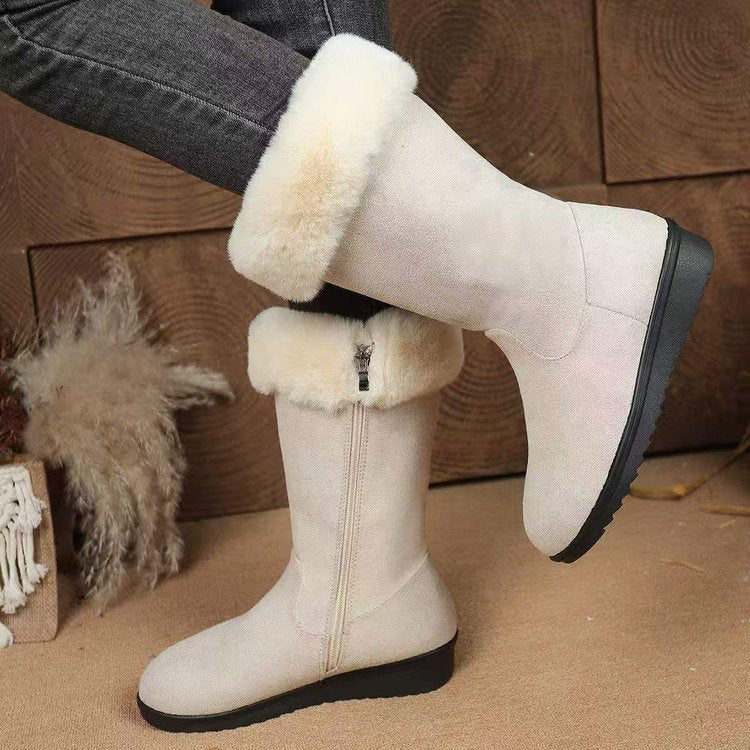 Bottes Mathilde fourrées à zip latéral