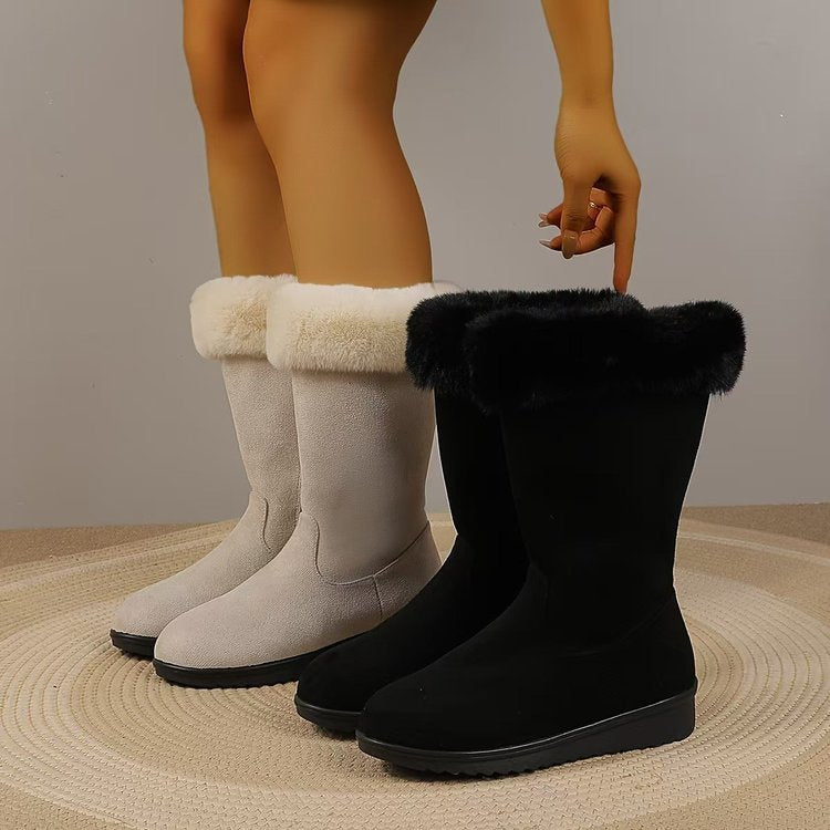 Bottes Mathilde fourrées à zip latéral