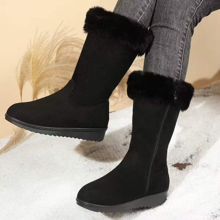 Bottes Mathilde fourrées à zip latéral