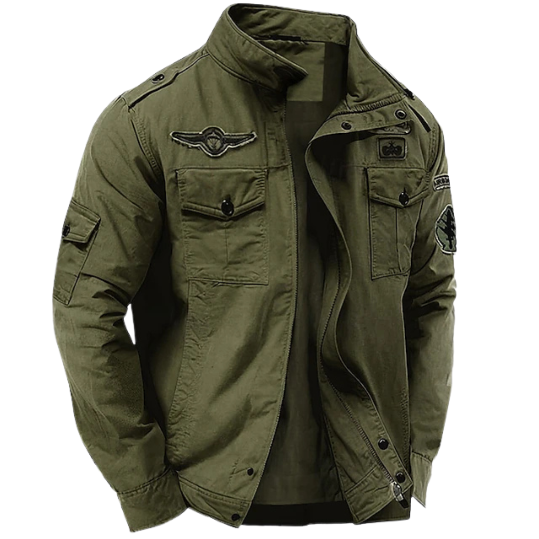 Veste Bastien militaire à col montant homme