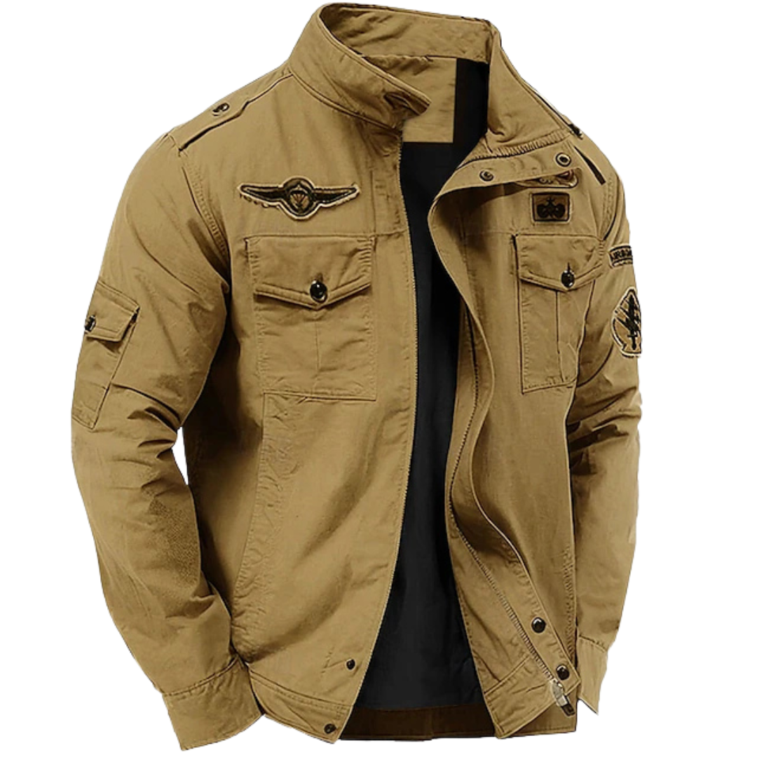 Veste Bastien militaire à col montant homme