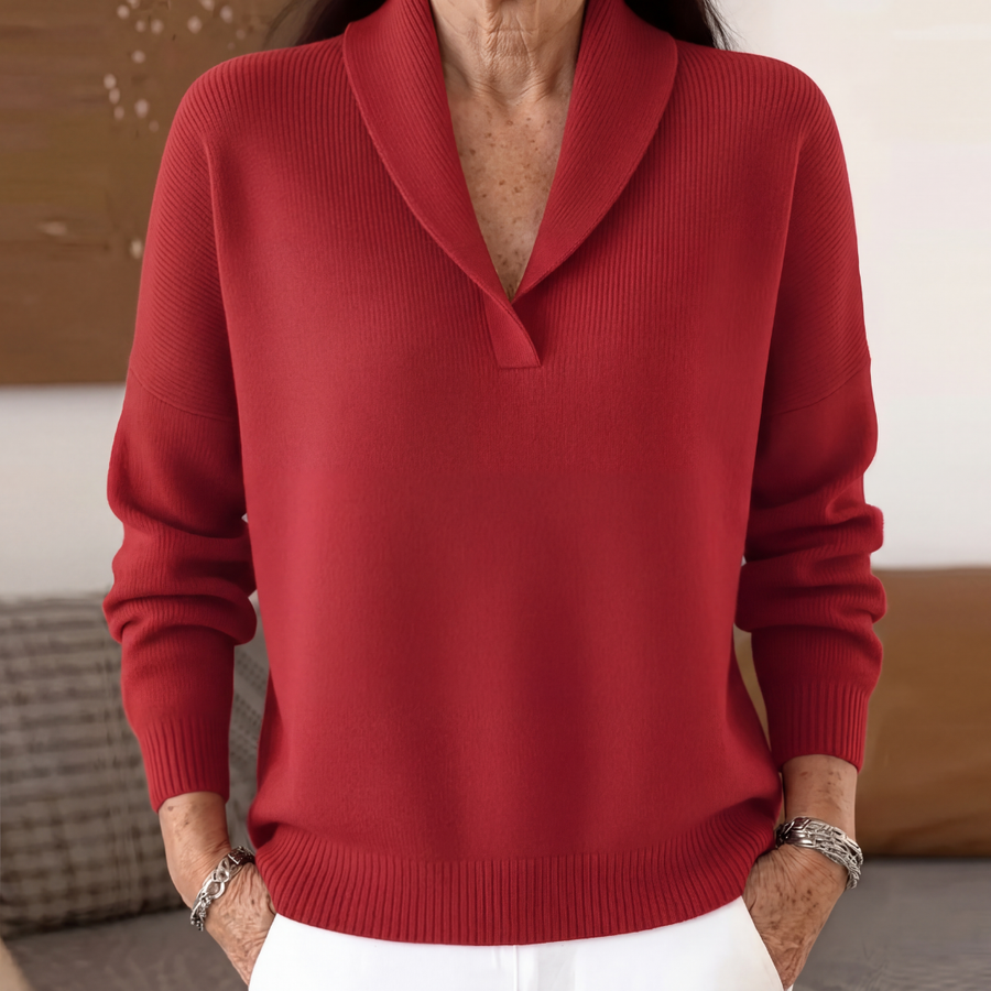 Clarissa | Le pull à col en V « Forgiving-Fit »