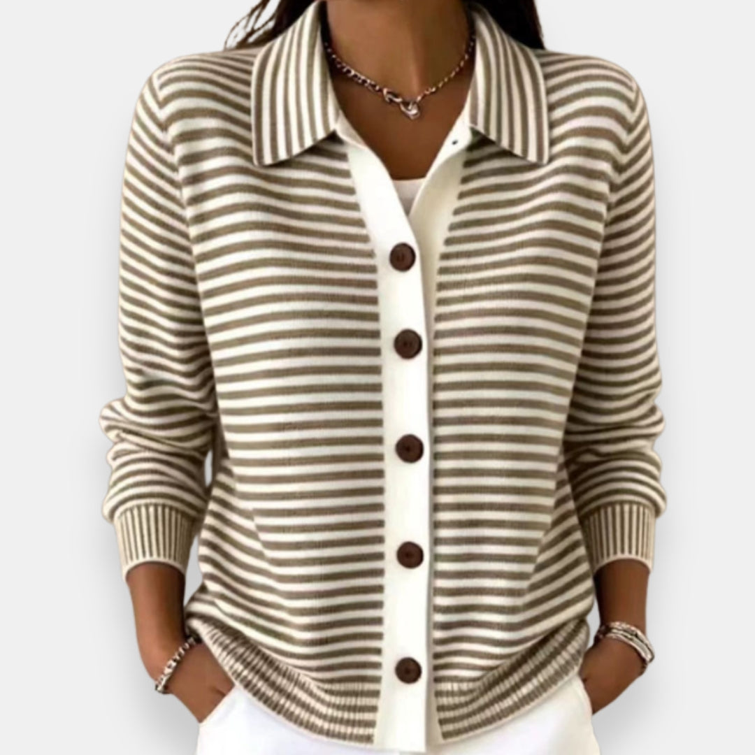 Lesley | Le cardigan rayé