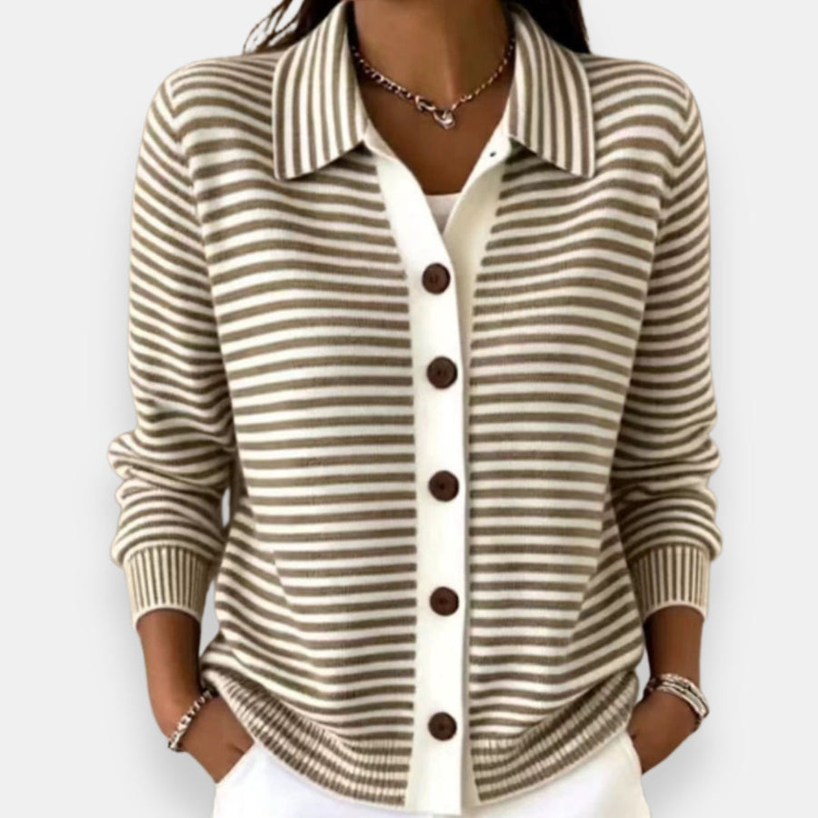 Lesley | Le cardigan rayé