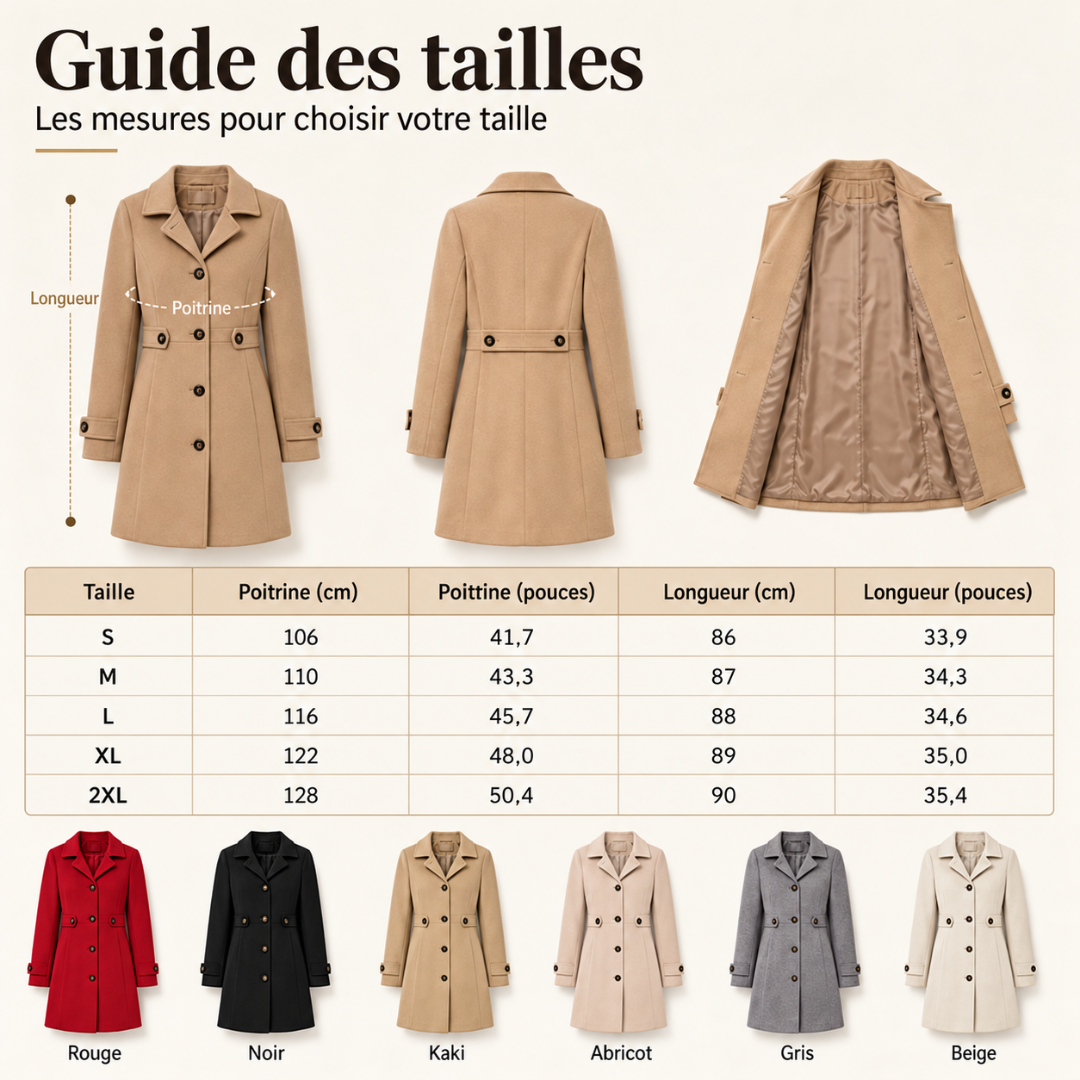 Séverine | Manteau ajusté et élégant