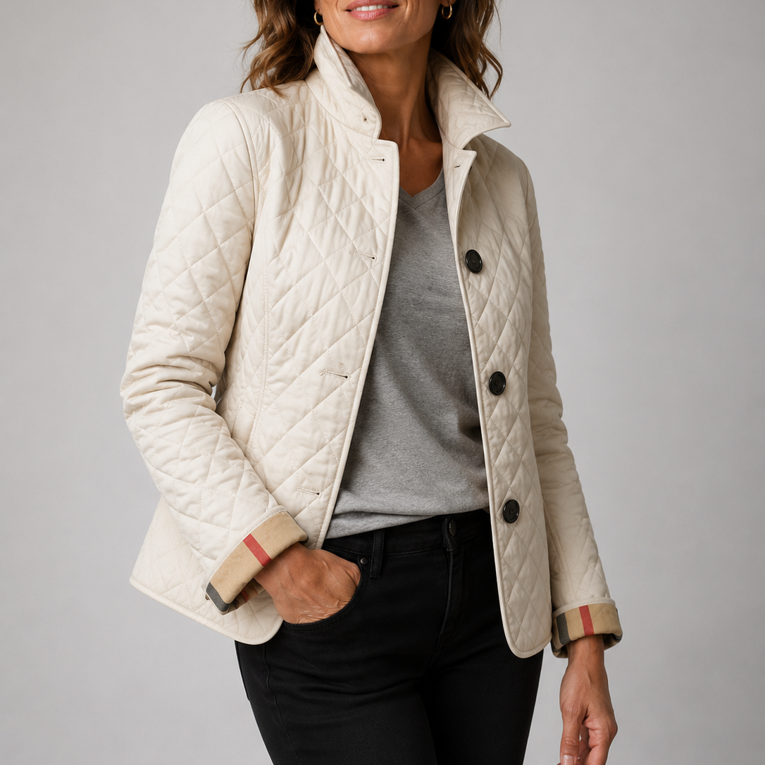 Séverine™ | Veste matelassée légère à boutons