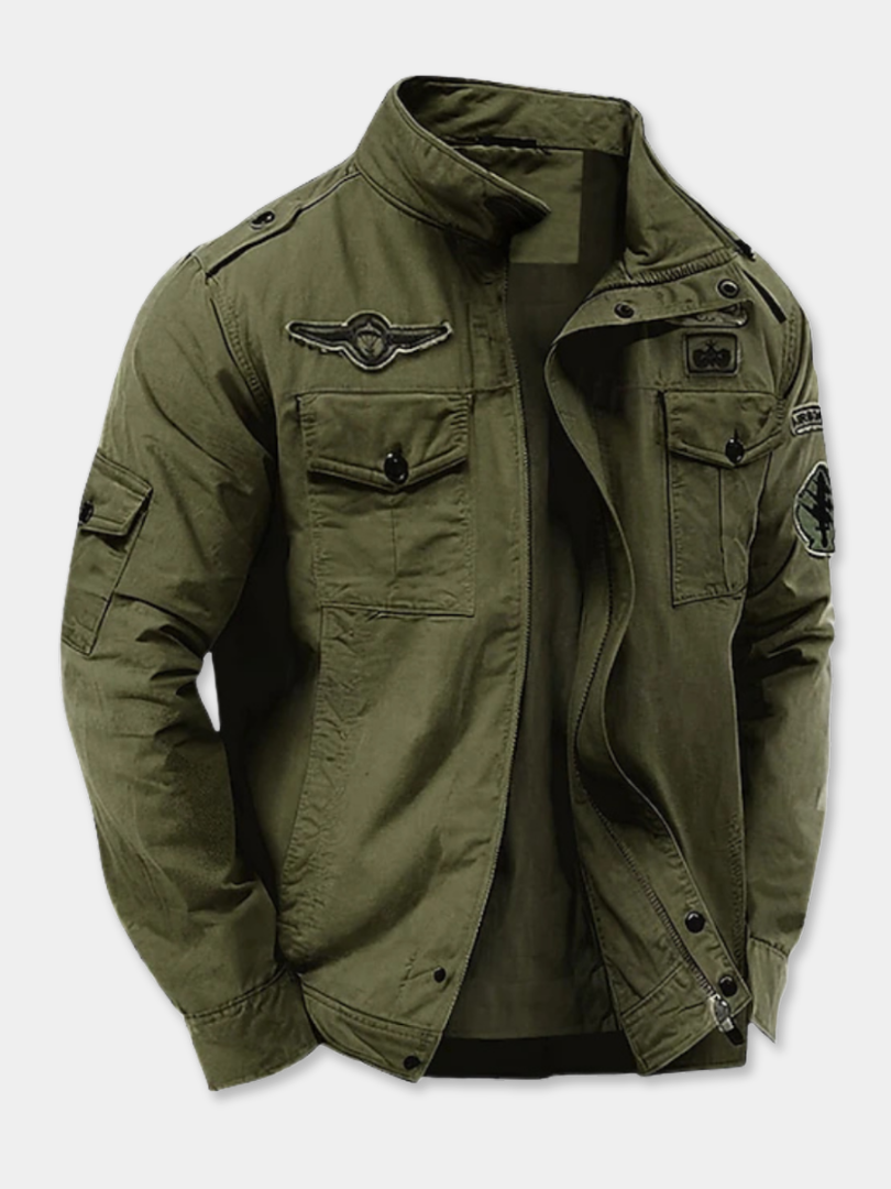 Veste Bastien militaire à col montant homme