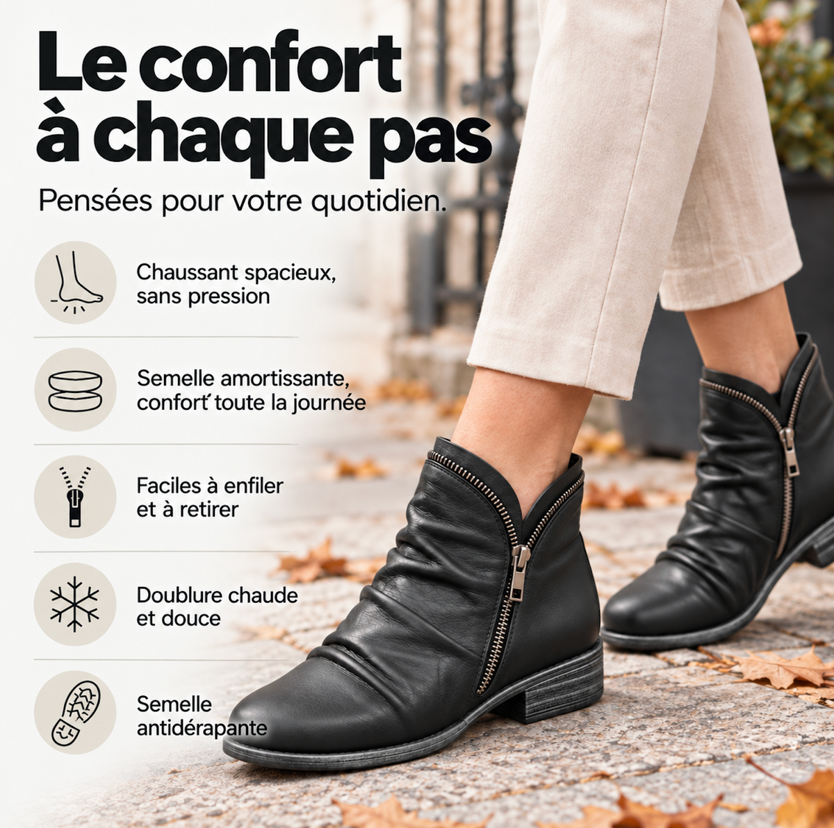 Melinda | Bottines confortables