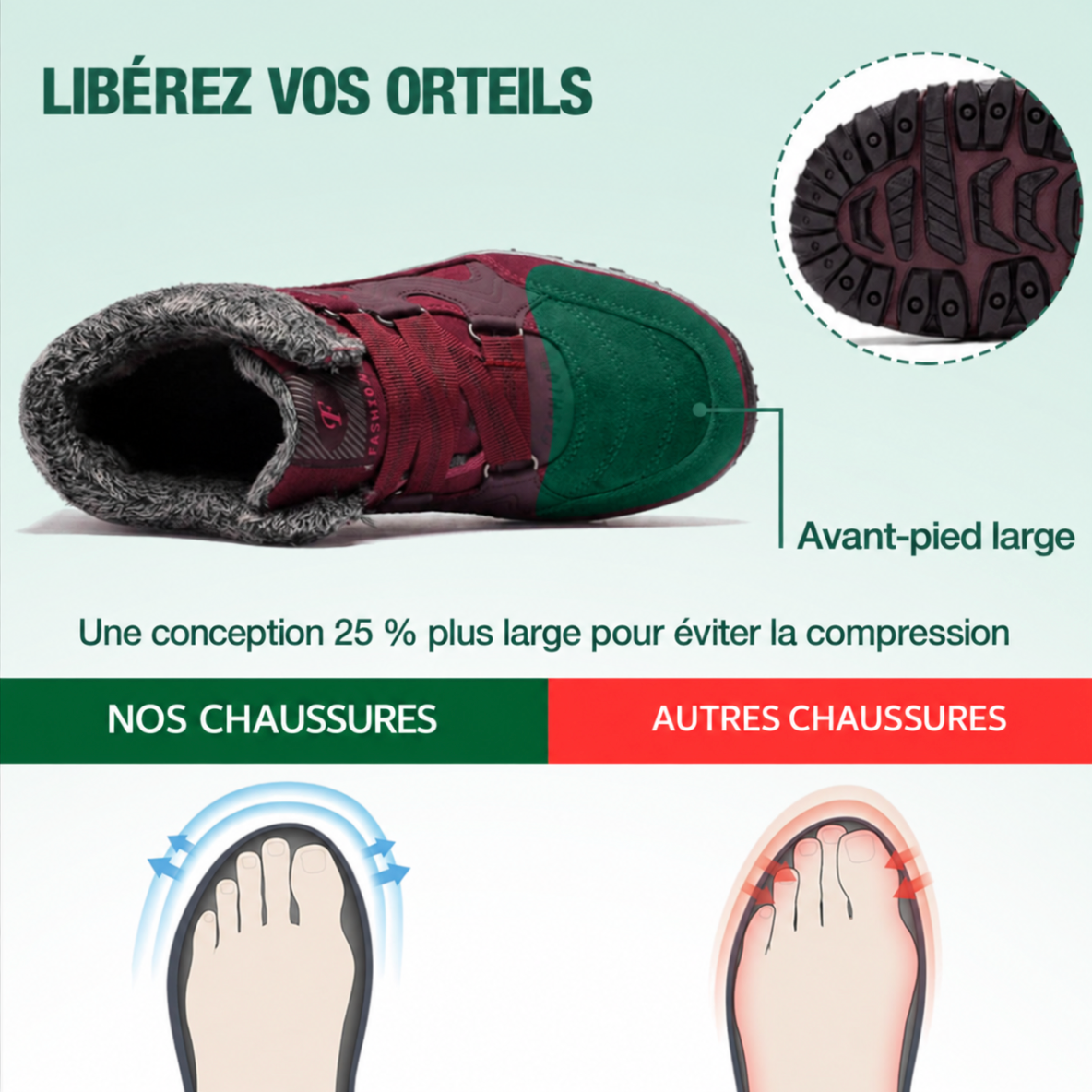 ERIKA - Chaussures d'hiver orthopédiques