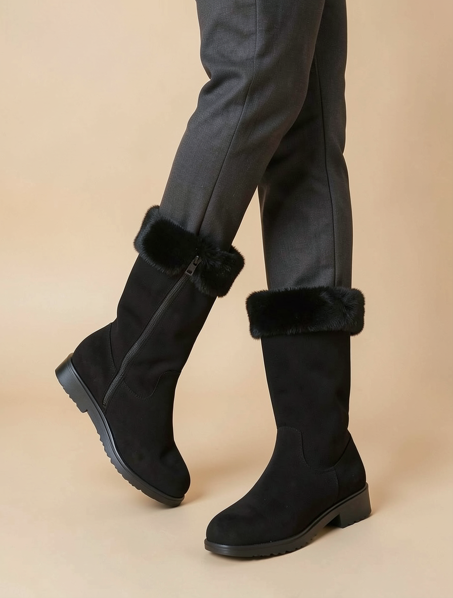 Bottes Mathilde fourrées noires