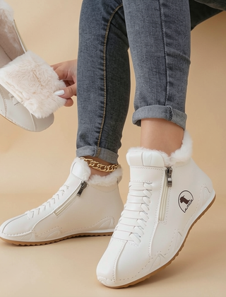 Bottines Sabine fourrées blanc