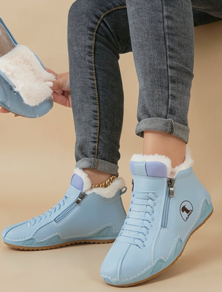Bottines Sabine fourrées bleu
