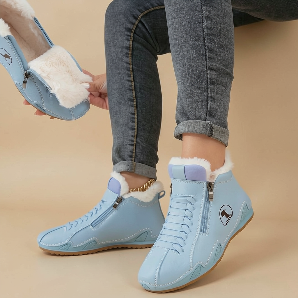 Bottines Sabine fourrées bleu