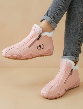 Bottines Sabine fourrées rose