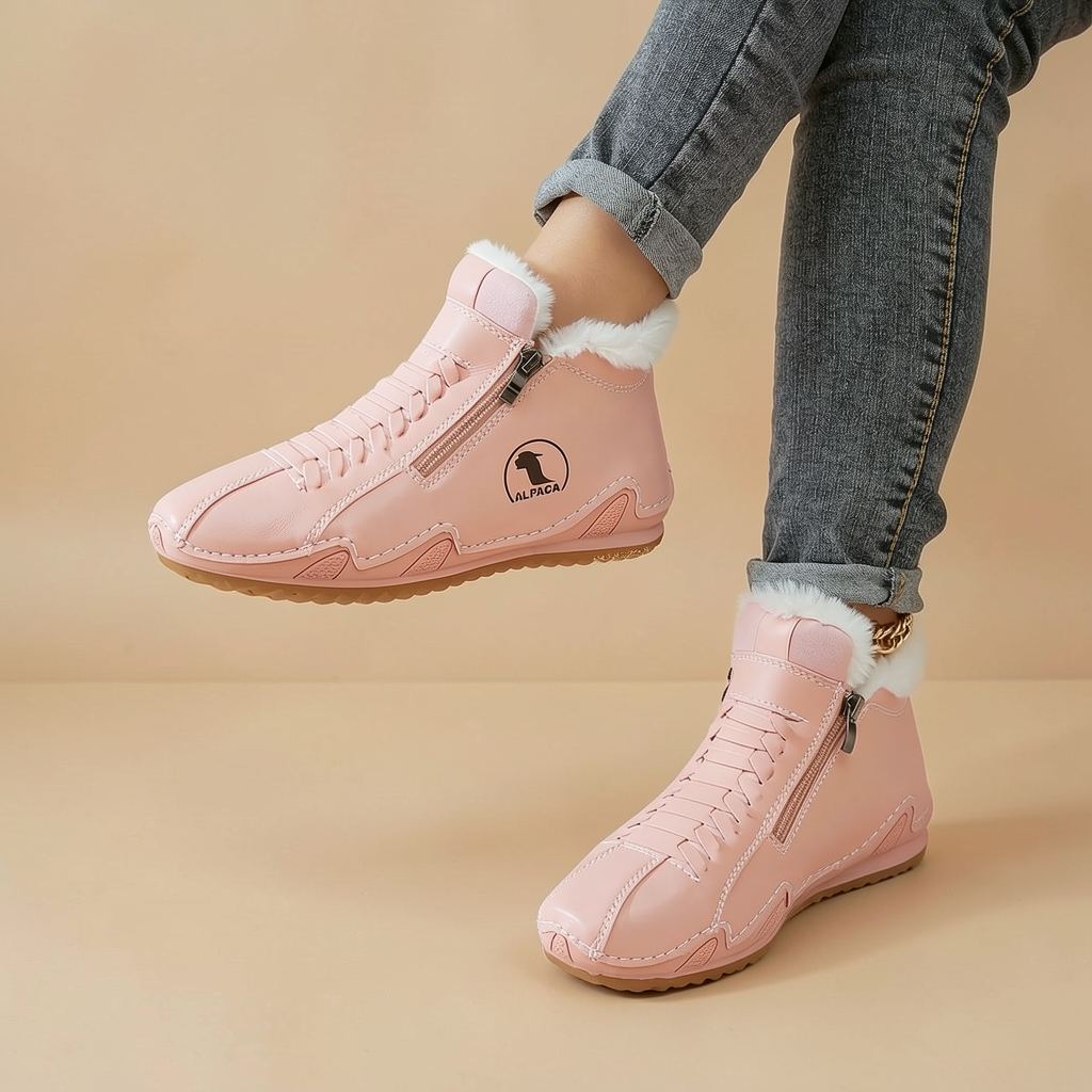 Bottines Sabine fourrées rose