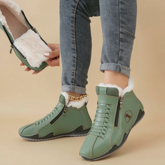 Bottines Sabine fourrées vert