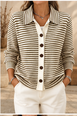 Lesley | Le cardigan rayé