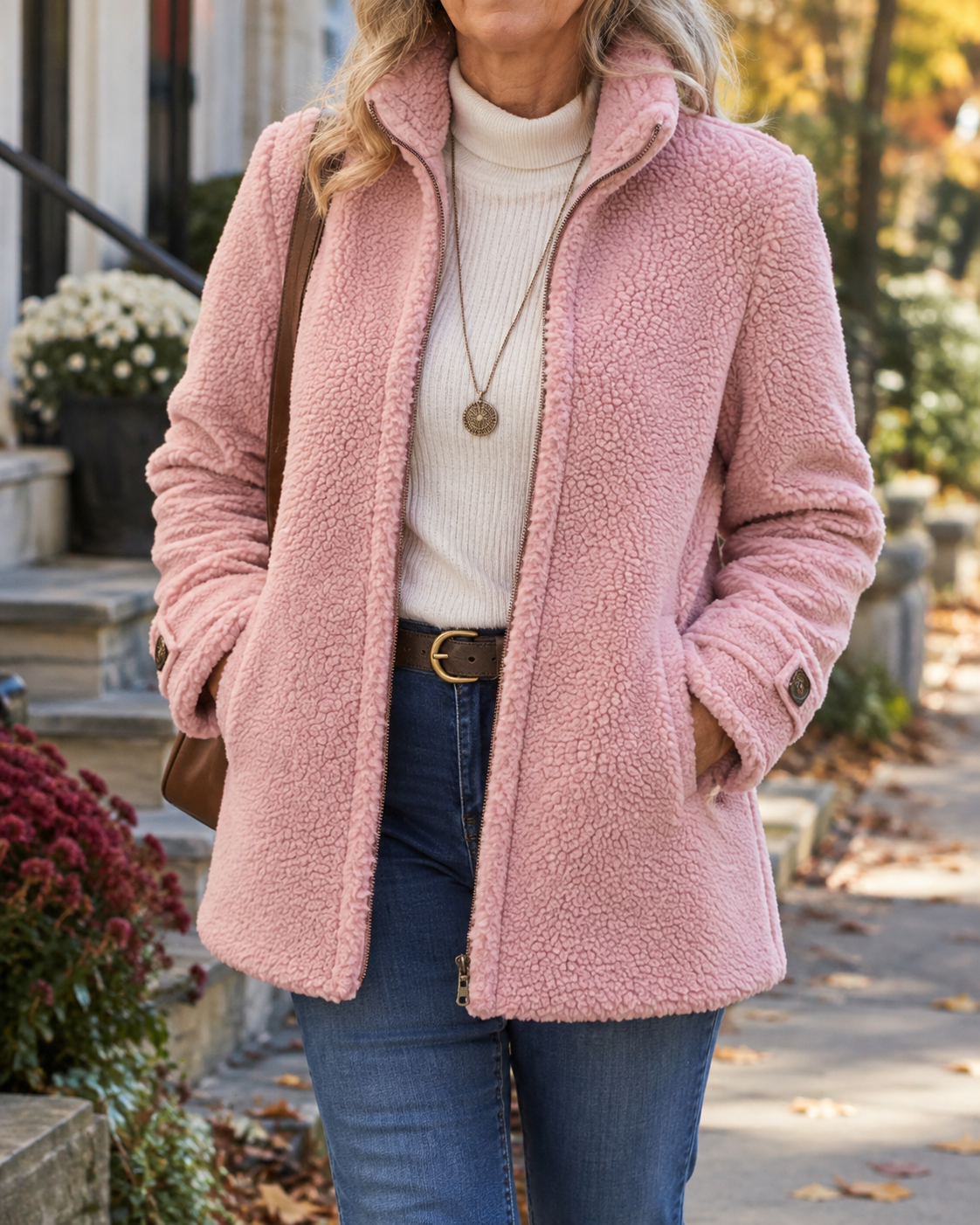 Veste Rebecca zippée à col montant