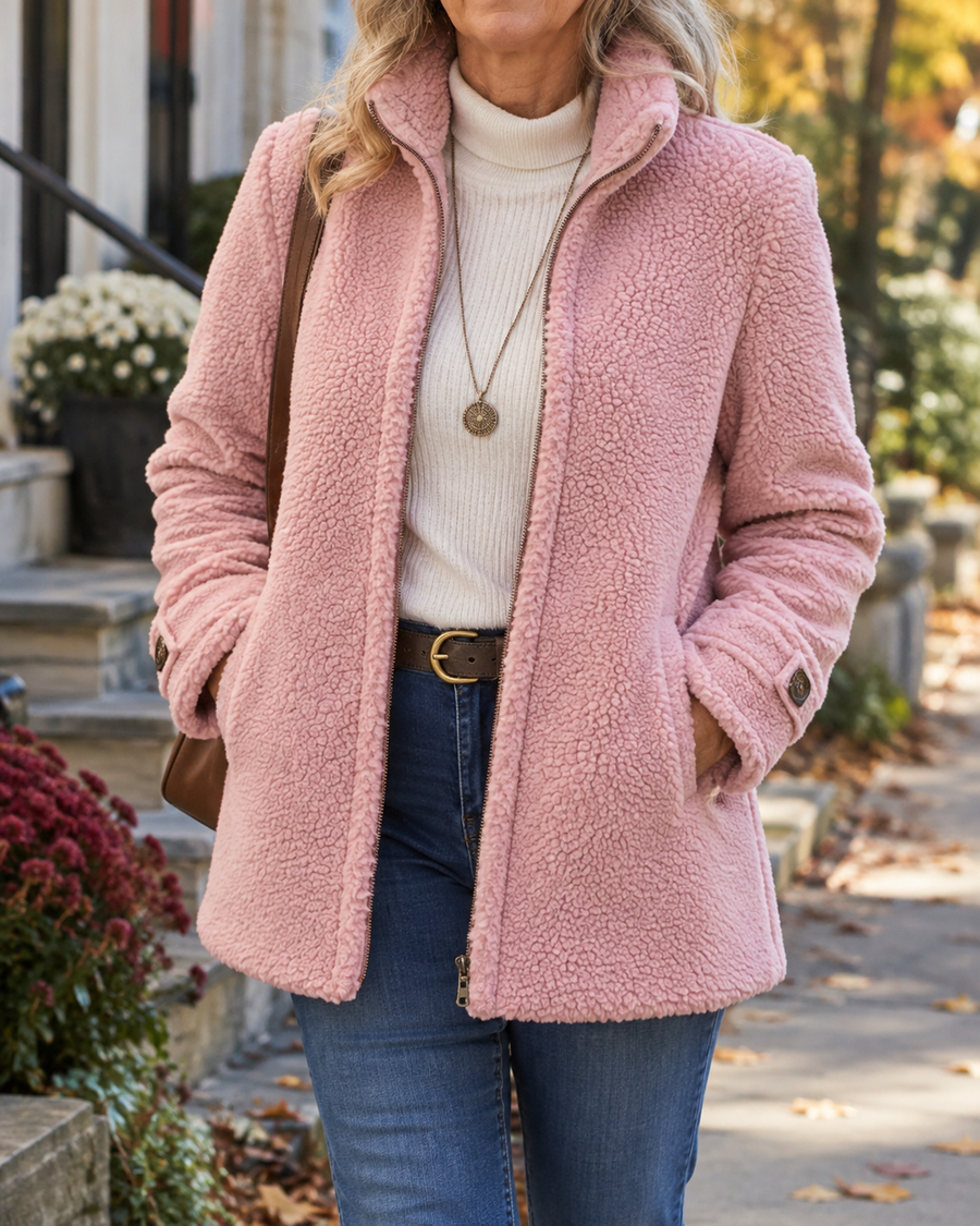 Veste Rebecca zippée à col montant