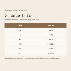Guide des tailles pantalon Amandine