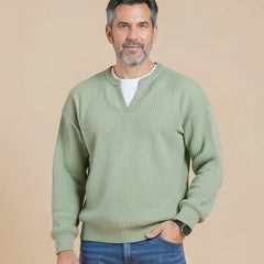 Haut Sacha gaufré homme vert clair