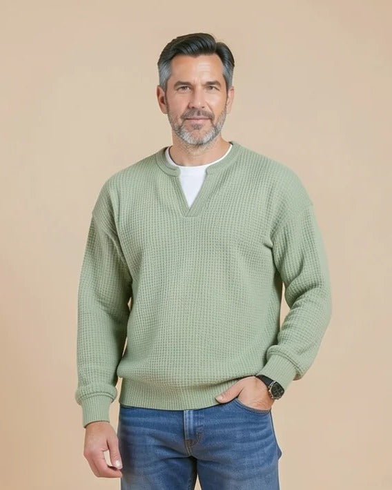 Haut Sacha gaufré homme vert clair