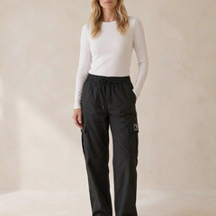 Pantalon cargo Lison noir
