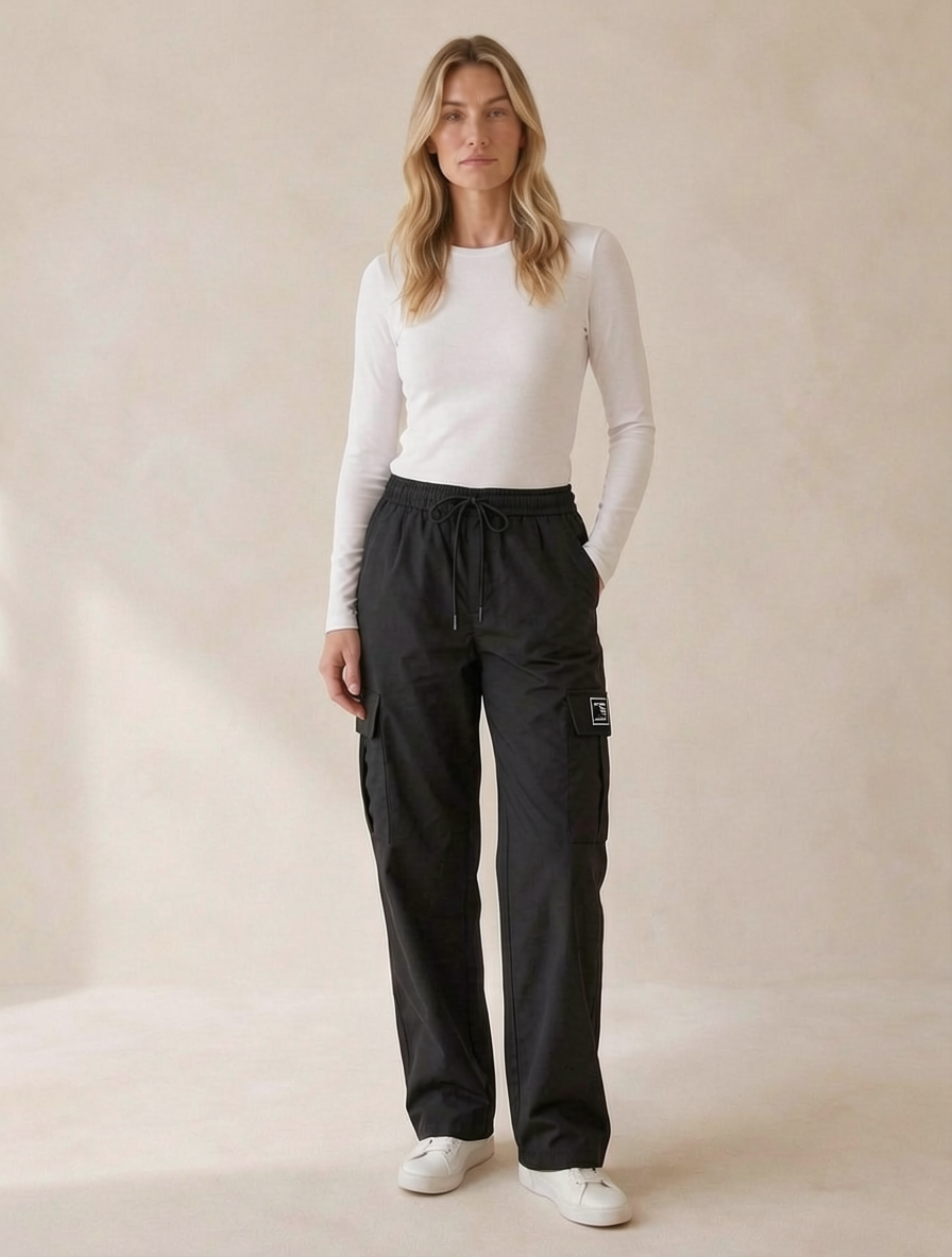 Pantalon cargo Lison noir