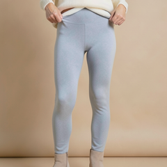 Pantalon d'hiver Amandine doublé velours gris