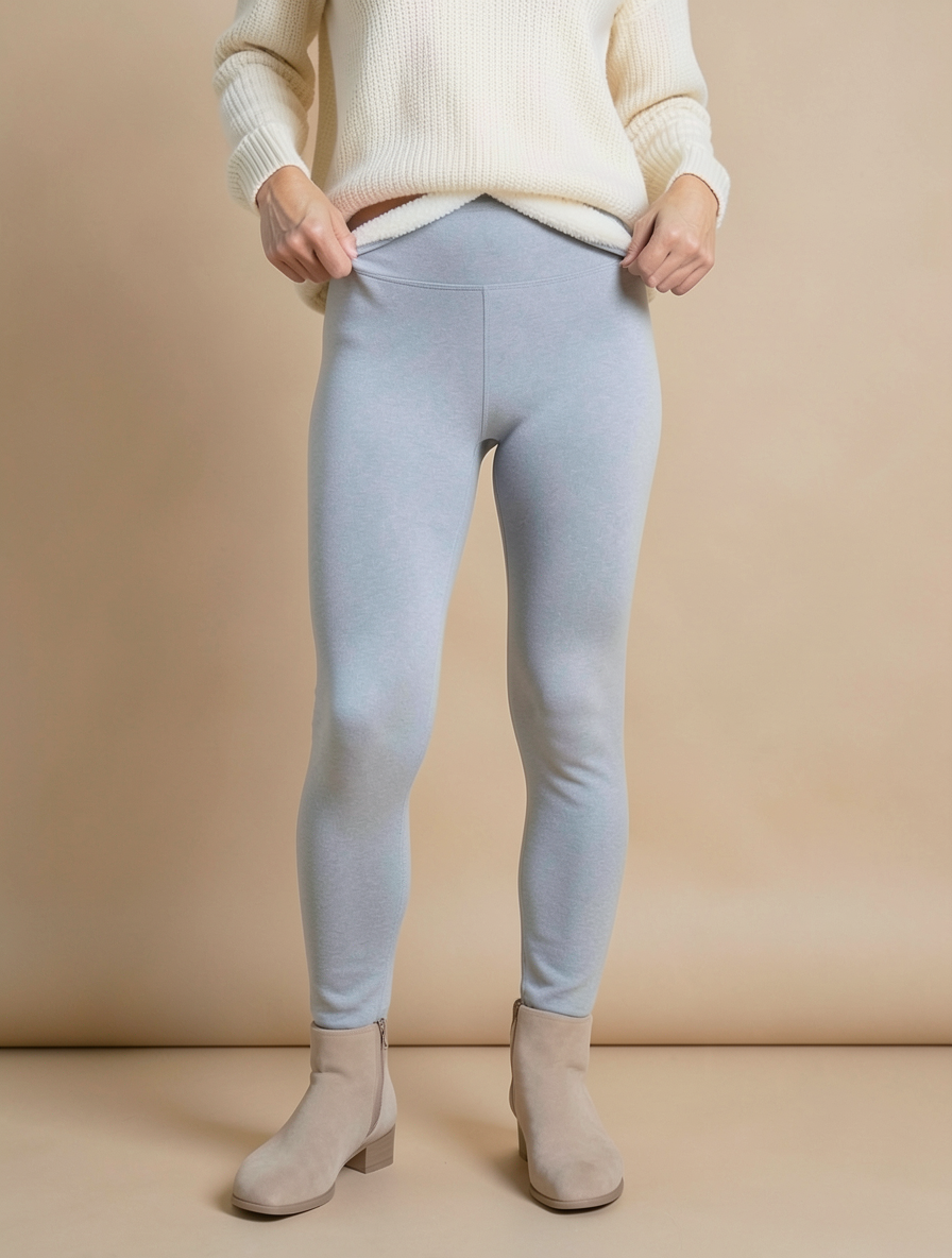 Pantalon d'hiver Amandine doublé velours gris