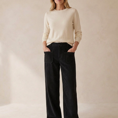 Pantalon large noir