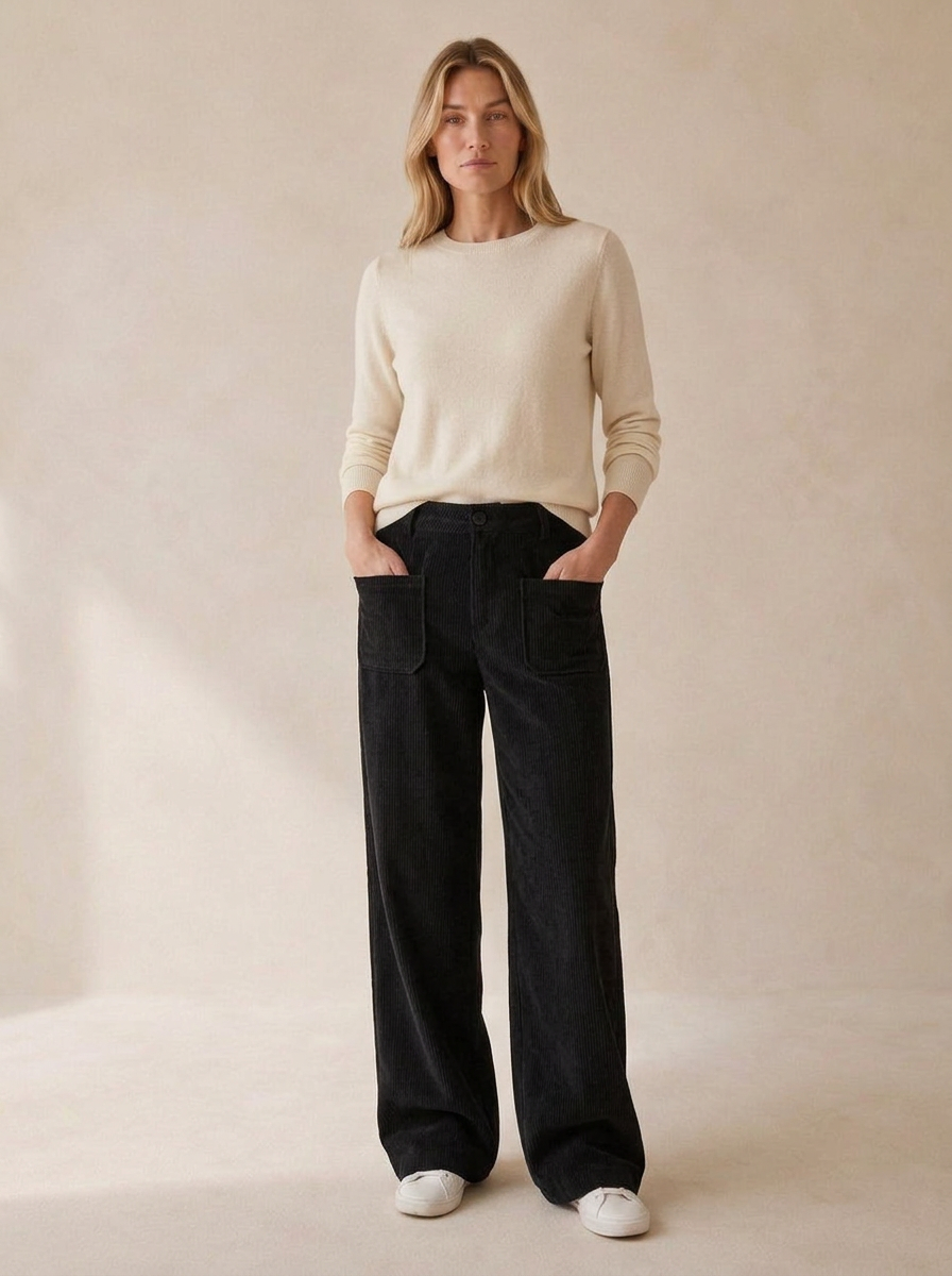 Pantalon large noir