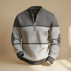 Pull Dominique rayé gris