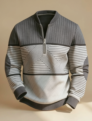 Pull Dominique rayé gris