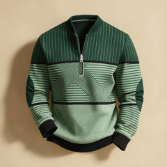 Pull Dominique rayé vert