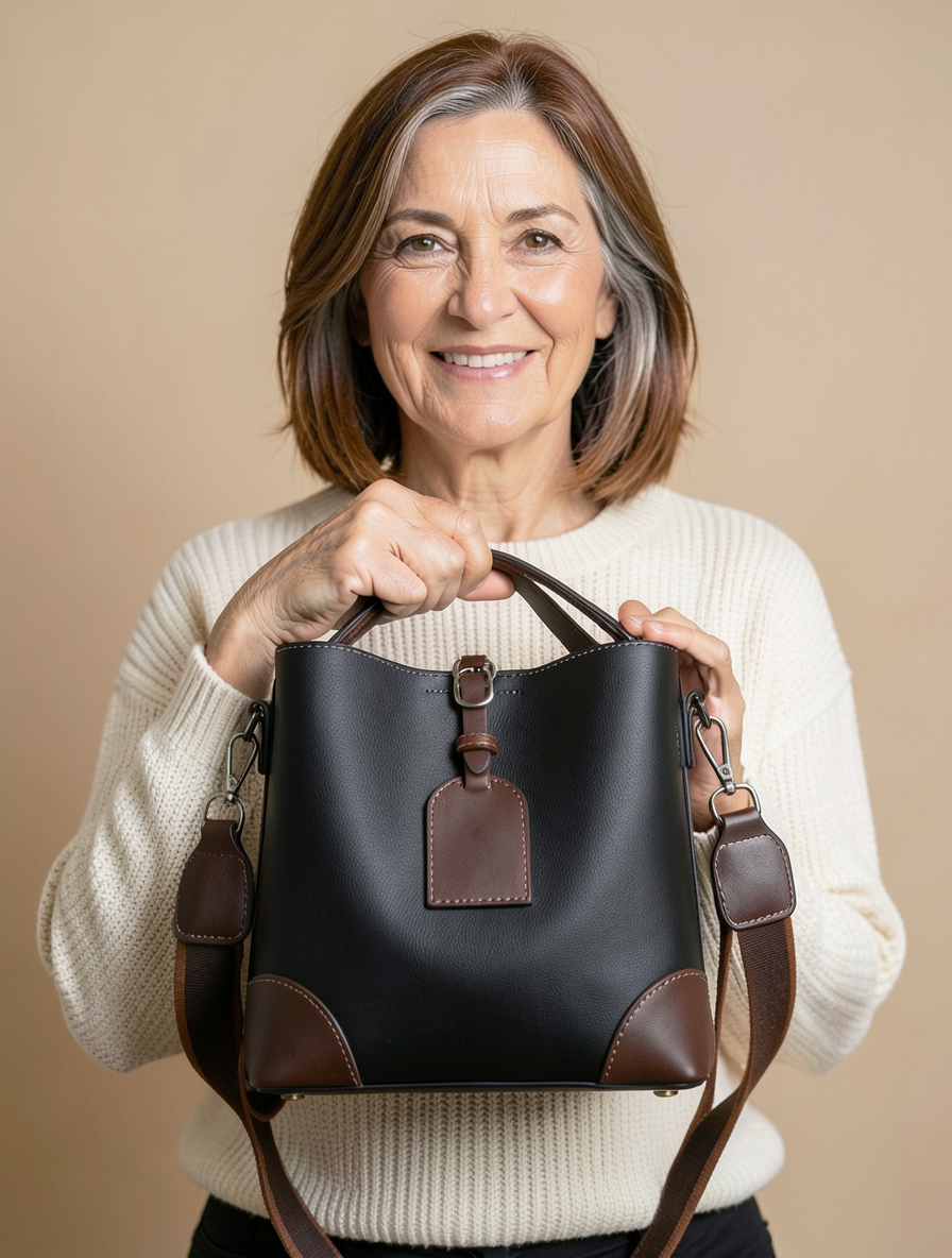 Sac à bandoulière Joséphine noir