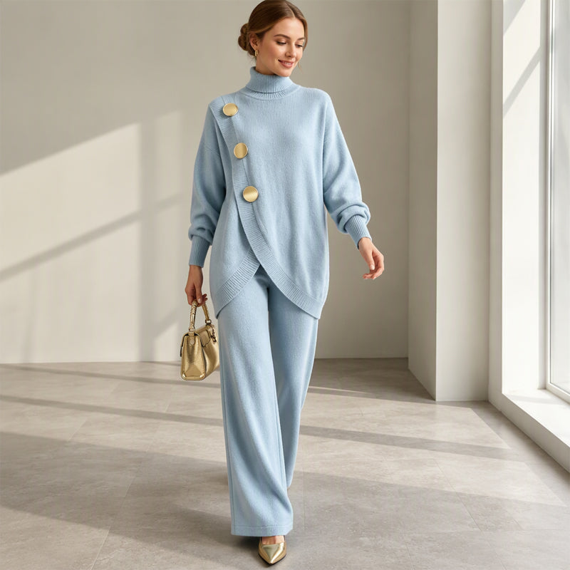 Noa™ | Ensemble en maille composé d'un col roulé et d'un pantalon large