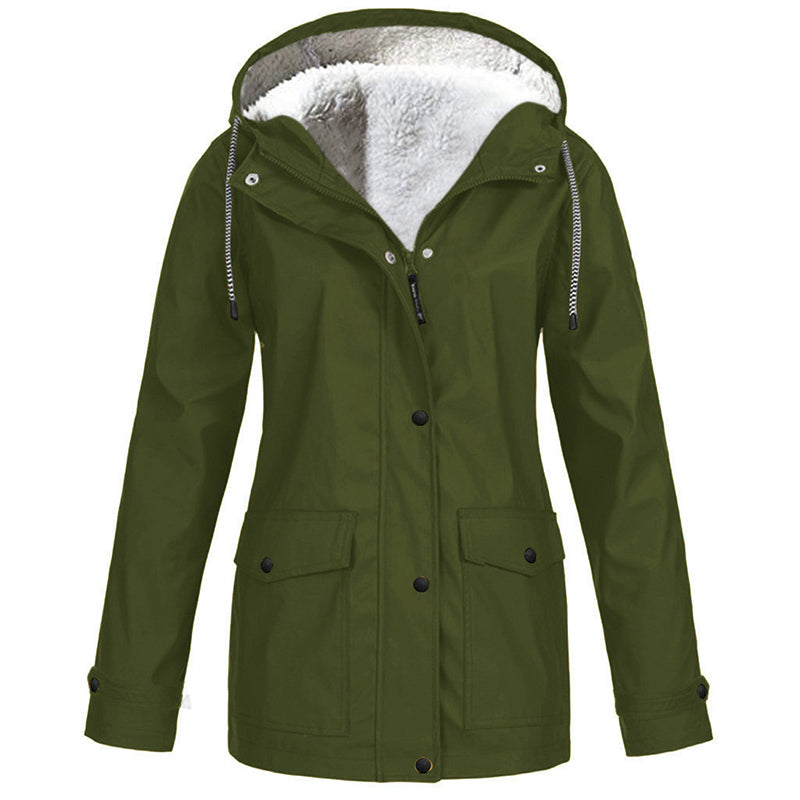 Camille | Veste à capuche doublée de peluche