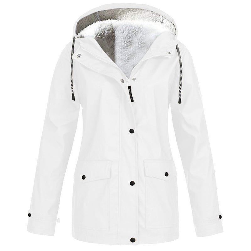 Camille | Veste à capuche doublée de peluche
