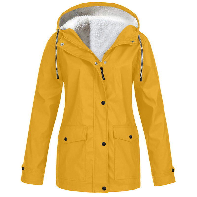 Camille | Veste à capuche doublée de peluche