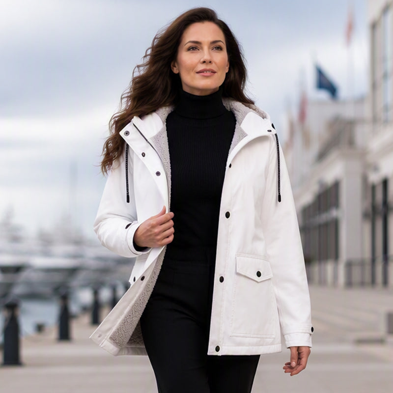 Camille | Veste à capuche doublée de peluche
