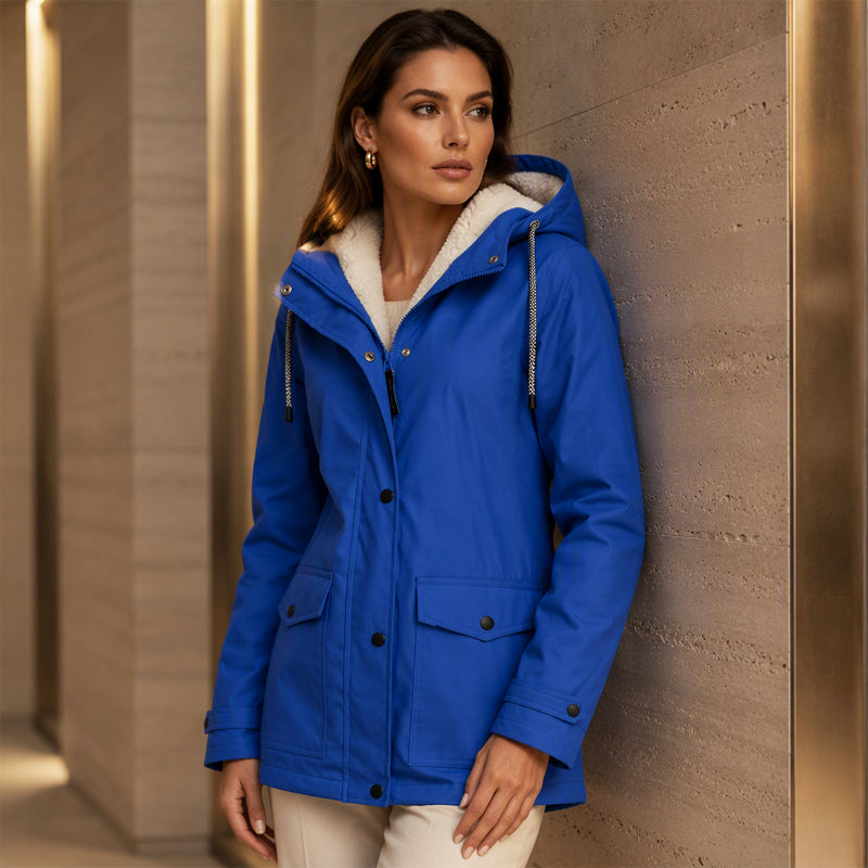 Camille | Veste à capuche doublée de peluche