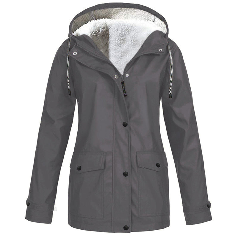 Camille | Veste à capuche doublée de peluche