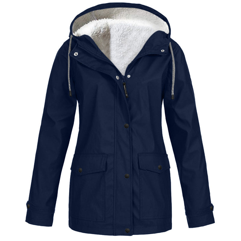 Camille | Veste à capuche doublée de peluche