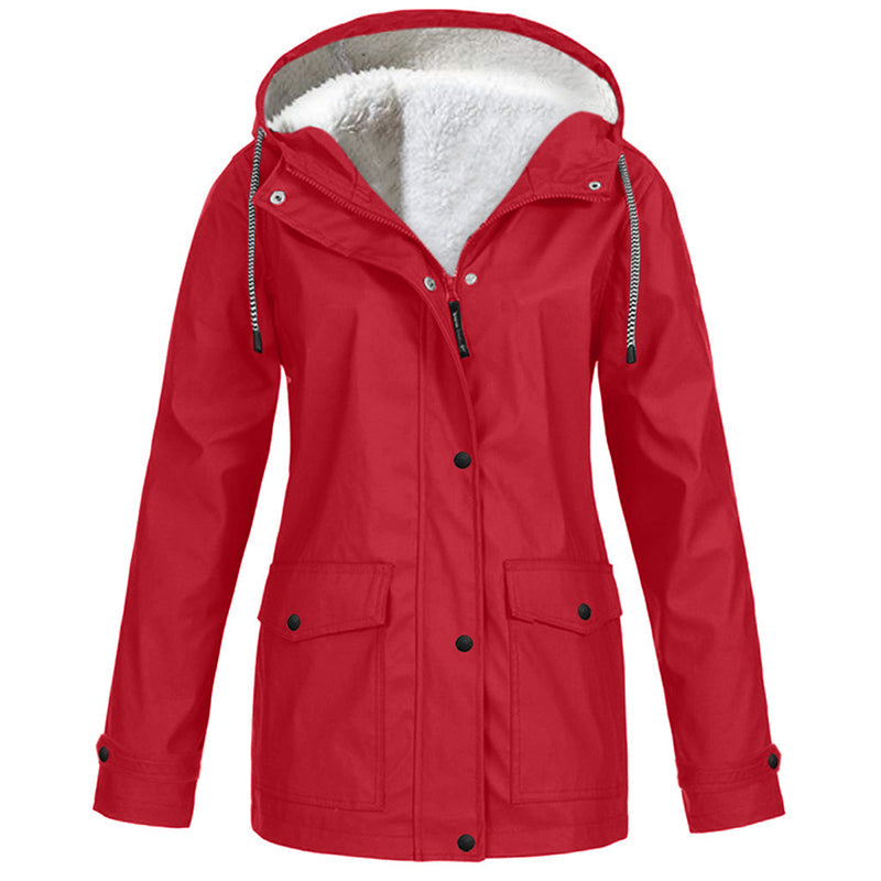 Camille | Veste à capuche doublée de peluche