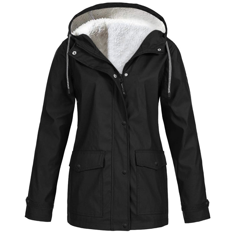 Camille | Veste à capuche doublée de peluche