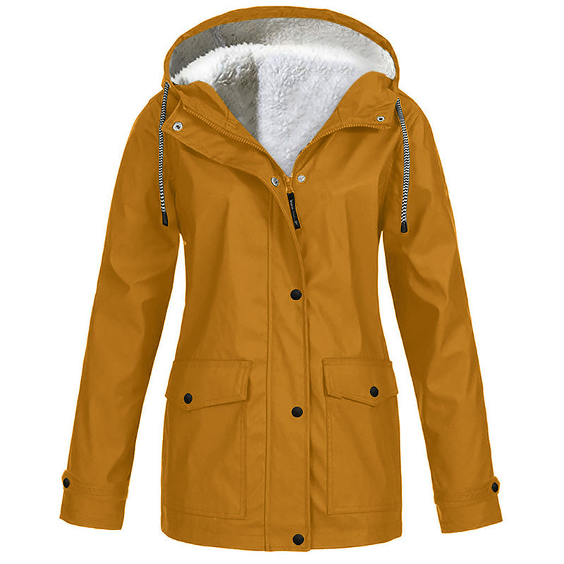 Camille | Veste à capuche doublée de peluche