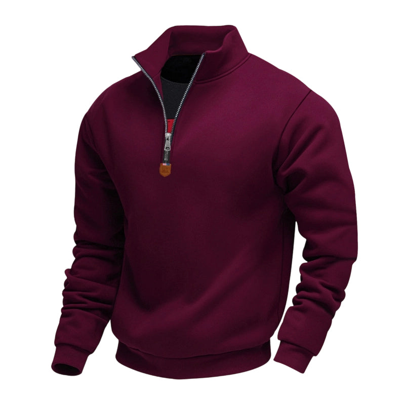 Pull Charlie à col montant et demi-zip homme